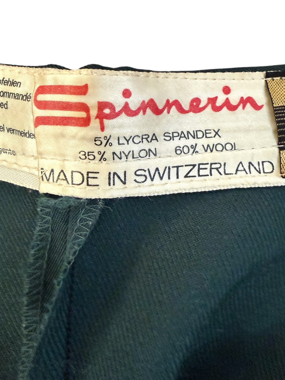 Vintage Spinnerin Swiss Wool Blend Alpine Stirrup Pants Green 16R Fits 26x27.5 - Picture 3 of 16